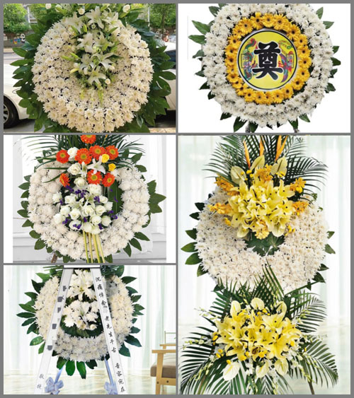 山东青岛胶州市营海街道小后旺村花圈速递